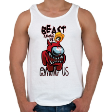 PRINTFASHION Among us beast among us - Férfi atléta - Fehér