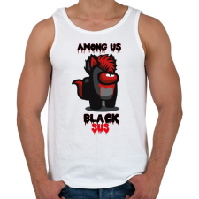 PRINTFASHION Among us Black sus - Férfi atléta - Fehér atléta, trikó