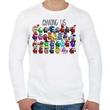 PRINTFASHION Among US Caracters - Férfi hosszú ujjú póló - Fehér férfi póló