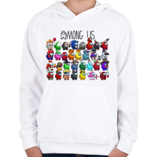 PRINTFASHION Among US Caracters - Gyerek kapucnis pulóver - Fehér gyerek pulóver, kardigán