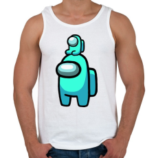 PRINTFASHION Among us: Crewmate - Férfi atléta - Fehér