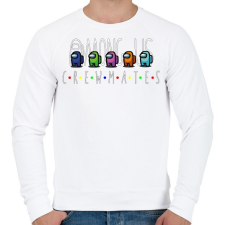 PRINTFASHION Among us Crewmates-01 - Férfi pulóver - Fehér férfi pulóver, kardigán