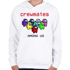 PRINTFASHION Among us crewmates - Gyerek kapucnis pulóver - Fehér gyerek pulóver, kardigán