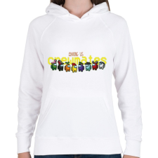 PRINTFASHION Among us Crewmates - Női kapucnis pulóver - Fehér női pulóver, kardigán