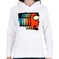 PRINTFASHION Among Us - Crewmates - Női kapucnis pulóver - Fehér