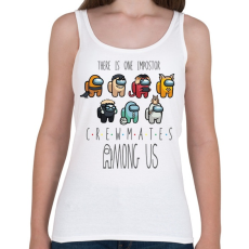 PRINTFASHION Among us - crewmates - there is one impostor - Női atléta - Fehér