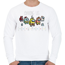 PRINTFASHION Among us - crewmates together - Férfi pulóver - Fehér