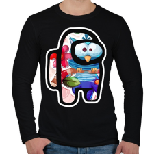 PRINTFASHION Among Us - Cuki Bagoly - Férfi hosszú ujjú póló - Fekete férfi póló
