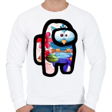 PRINTFASHION Among Us - Cuki Bagoly - Férfi pulóver - Fehér