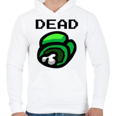 PRINTFASHION Among us - Dead! - Férfi kapucnis pulóver - Fehér