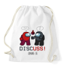 PRINTFASHION Among us - Discuss ! - Sportzsák, Tornazsák - Fehér