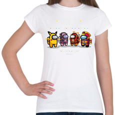 PRINTFASHION Among us Elite crewmates set - Női póló - Fehér