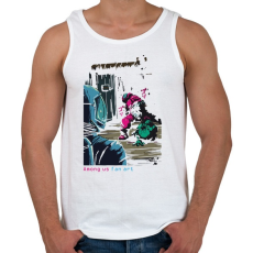 PRINTFASHION Among us fan art - fekete alaphoz  - Férfi atléta - Fehér