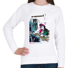 PRINTFASHION Among us fan art - fekete alaphoz  - Női pulóver - Fehér