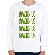 PRINTFASHION Among us felirat  - Gyerek pulóver - Fehér gyerek pulóver, kardigán