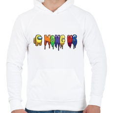 PRINTFASHION Among Us - Férfi kapucnis pulóver - Fehér