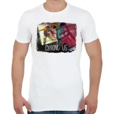 PRINTFASHION Among Us - Férfi póló - Fehér férfi póló