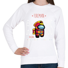 PRINTFASHION Among us fireman premium skin set - Női pulóver - Fehér női pulóver, kardigán