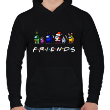 PRINTFASHION Among us - Friends - Férfi kapucnis pulóver - Fekete férfi pulóver, kardigán
