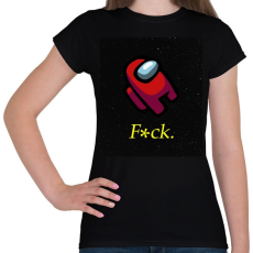 PRINTFASHION among us fuck - Női póló - Fekete