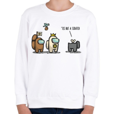 PRINTFASHION Among us Gyalog galopp - csak egy karcolás - Gyerek pulóver - Fehér gyerek pulóver, kardigán