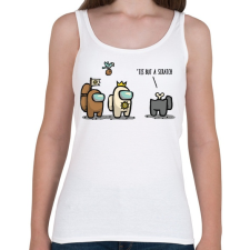 PRINTFASHION Among us Gyalog galopp - csak egy karcolás - Női atléta - Fehér női trikó