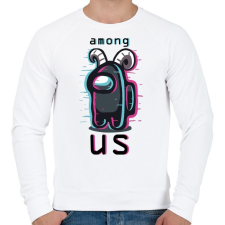 PRINTFASHION Among us horn - Férfi pulóver - Fehér férfi pulóver, kardigán