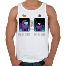 PRINTFASHION Among us - how it started - Férfi atléta - Fehér