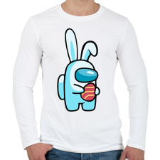 PRINTFASHION Among us - Húsvéti nyúl - Férfi hosszú ujjú póló - Fehér férfi póló
