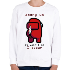 PRINTFASHION Among us I wasn't me I swear - Gyerek pulóver - Fehér