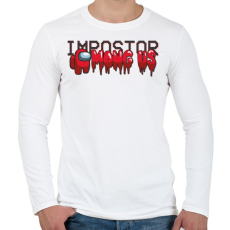 PRINTFASHION Among us - impostor among us 2 - Férfi hosszú ujjú póló - Fehér
