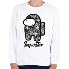 PRINTFASHION Among us Impostor art - Gyerek pulóver - Fehér