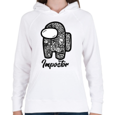 PRINTFASHION Among us Impostor art - Női kapucnis pulóver - Fehér