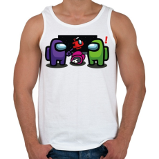 PRINTFASHION Among us - Impostor ! - Férfi atléta - Fehér