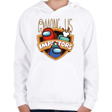 PRINTFASHION Among us - impostors among us 2 - Gyerek kapucnis pulóver - Fehér gyerek pulóver, kardigán