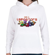 PRINTFASHION Among us impostors - Női kapucnis pulóver - Fehér