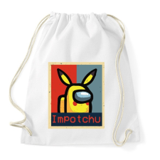 PRINTFASHION Among us Impotchu - Sportzsák, Tornazsák - Fehér tornazsák