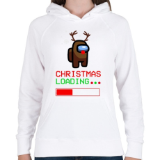 PRINTFASHION Among Us Karácsony - Női kapucnis pulóver - Fehér