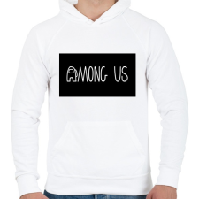 PRINTFASHION Among us logo - Férfi kapucnis pulóver - Fehér férfi pulóver, kardigán
