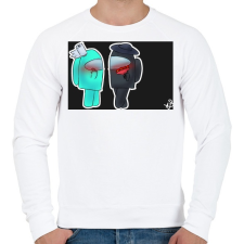 PRINTFASHION Among us LOVE - Férfi pulóver - Fehér férfi pulóver, kardigán