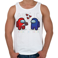 PRINTFASHION Among us - love is real - Férfi atléta - Fehér atléta, trikó