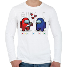 PRINTFASHION Among us - love is real - Férfi hosszú ujjú póló - Fehér férfi póló