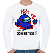 PRINTFASHION Among us - nem az aminek látszik - Férfi pulóver - Fehér férfi pulóver, kardigán