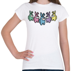 PRINTFASHION Among Us nyuszik - Női póló - Fehér