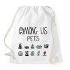 PRINTFASHION Among us pets - Sportzsák, Tornazsák - Fehér