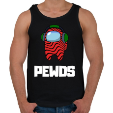PRINTFASHION Among us PEWDS - Férfi atléta - Fekete