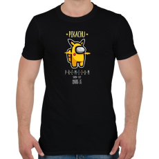 PRINTFASHION Among us Pikachu 2 premium skin set - Férfi póló - Fekete