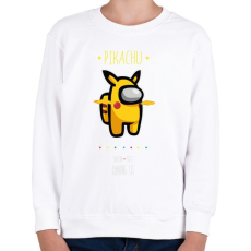 PRINTFASHION Among us Pikachu 2 premium skin set - Gyerek pulóver - Fehér