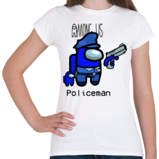 PRINTFASHION Among us Policeman  - Női póló - Fehér