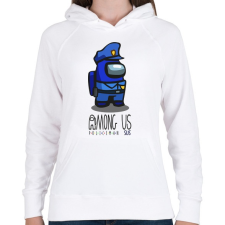 PRINTFASHION Among us Policeman sus - rendőr - Női kapucnis pulóver - Fehér női pulóver, kardigán